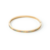 Armreif Edelstahl & Kristalle slim gold multicolor pastell 17 - PERDONA