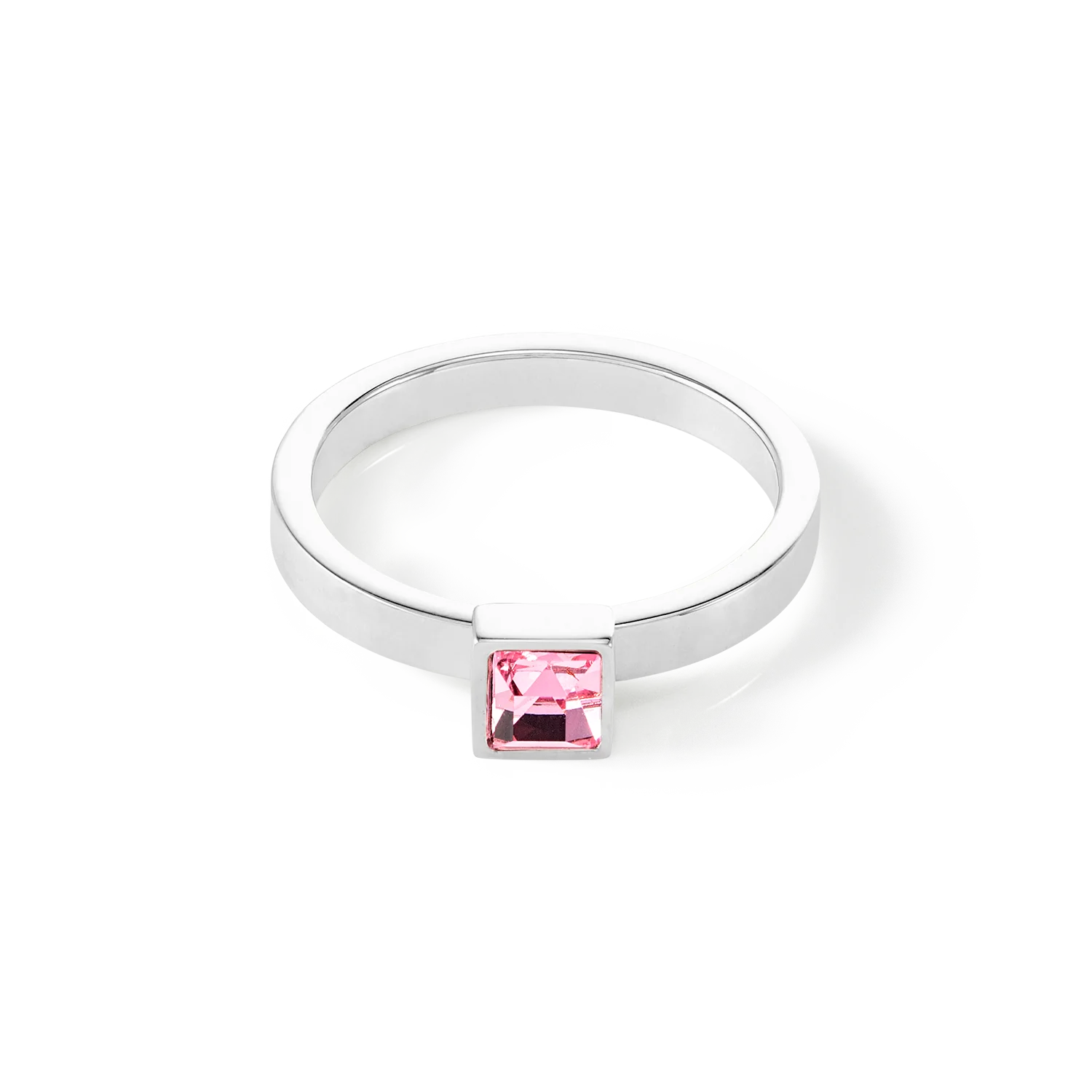 Brilliant Square small Ring silber rosa - PERDONA