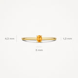 Ring mit ovalem Citrin - PERDONA