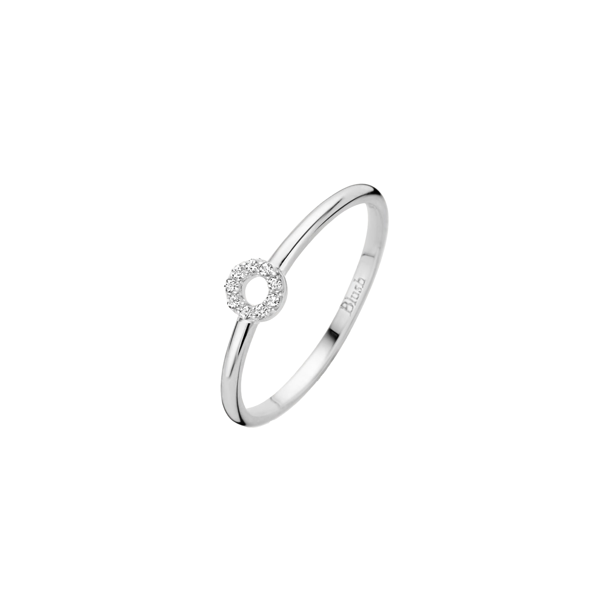 Ring mit Kreis aus Pavé-Zirkonia - PERDONA