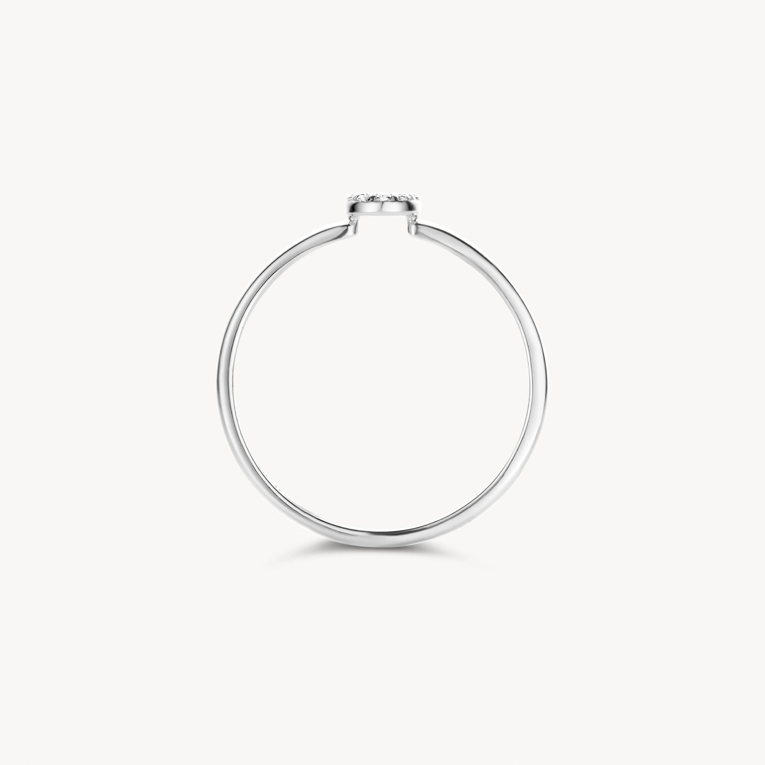Ring mit Kreis aus Pavé-Zirkonia - PERDONA