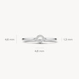 Ring mit Kreis aus Pavé-Zirkonia - PERDONA