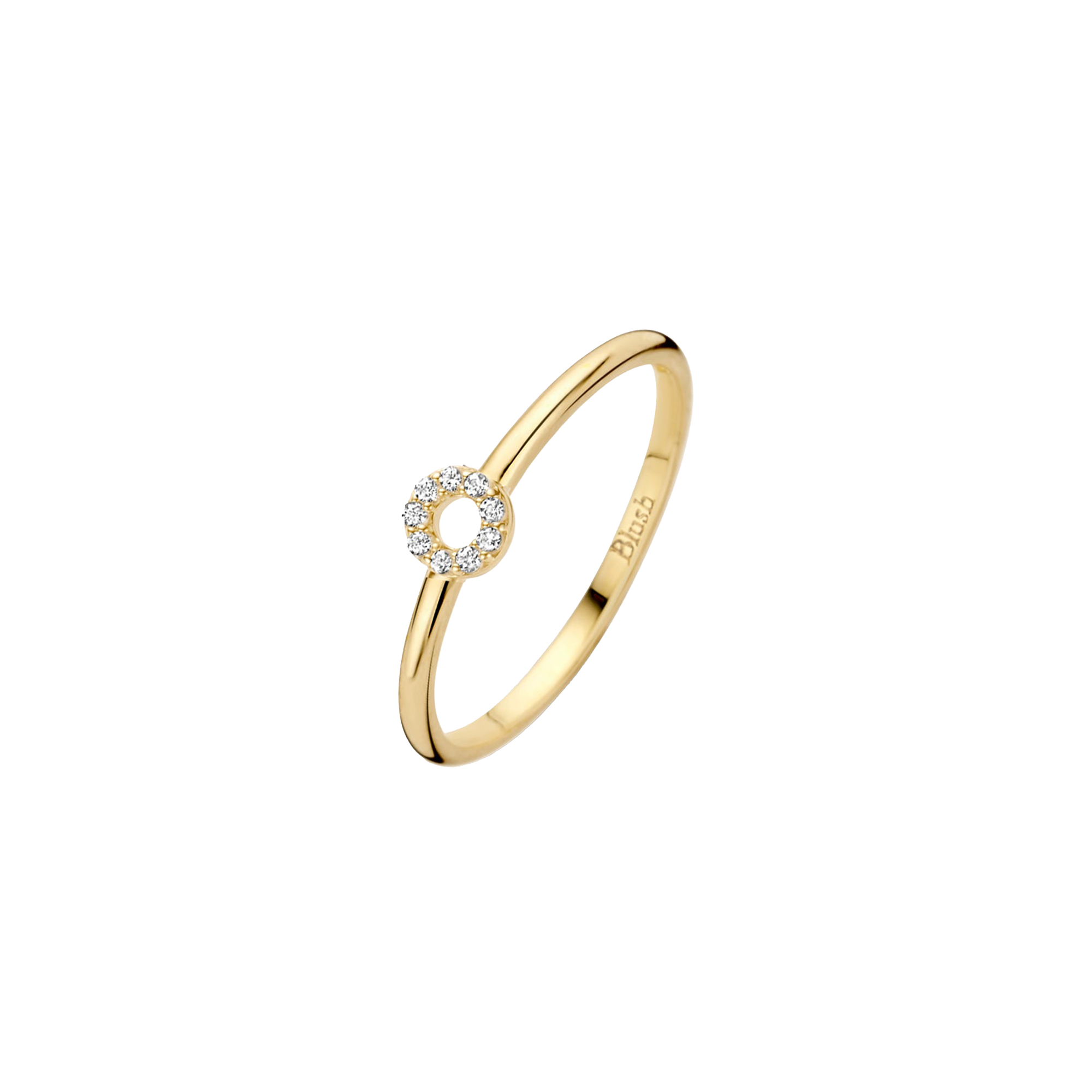 Ring mit Kreis aus Pavé-Zirkonia - PERDONA