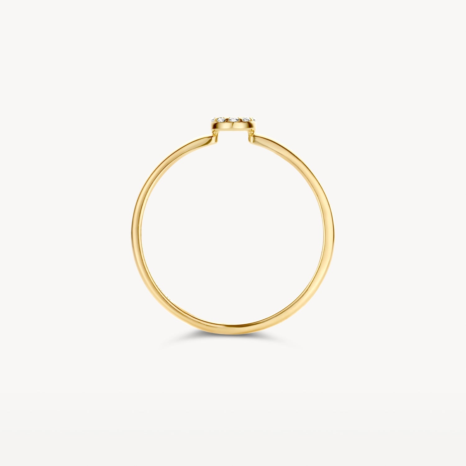 Ring mit Kreis aus Pavé-Zirkonia - PERDONA
