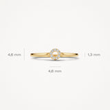 Ring mit Kreis aus Pavé-Zirkonia - PERDONA