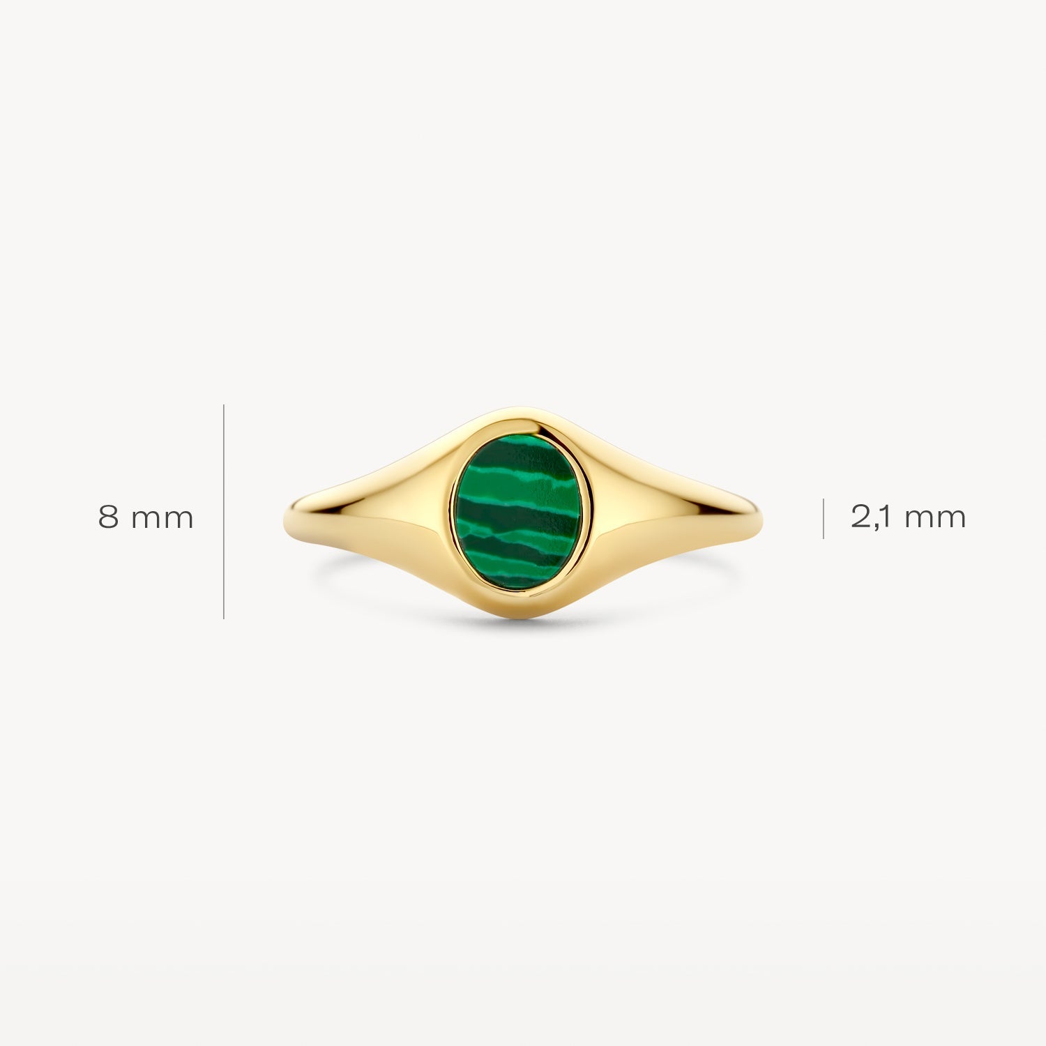 Ring mit eingelassenem Malachit - PERDONA