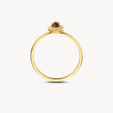 Ring mit Perlmutt und Rauchquarz mit Kordelrand - PERDONA