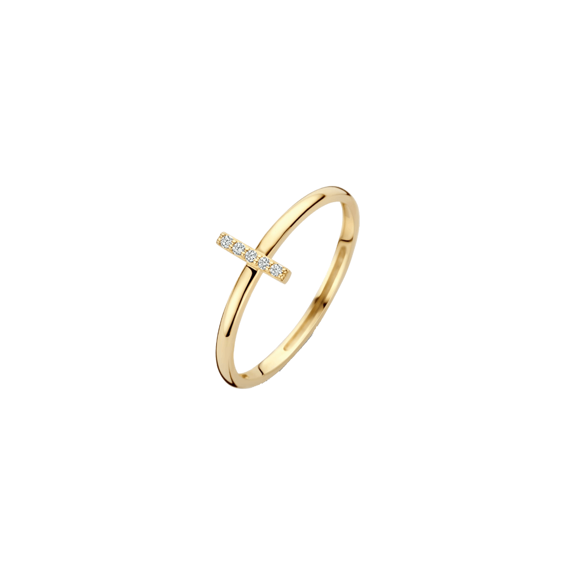 Ring mit Stäbchen aus Pavé-Zirkonia - PERDONA