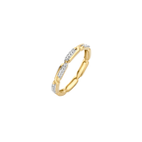 Ring mit Gliederoptik und Entourage-Fassung - PERDONA