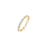 Ring mit Gliederoptik und Pavé-Fassung - PERDONA