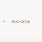 Ring mit Gliederoptik und Pavé-Fassung - PERDONA