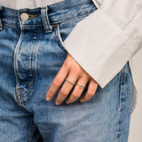 Ring mit grünem Peridot und Zirkonia in Pavé-Fassung - PERDONA
