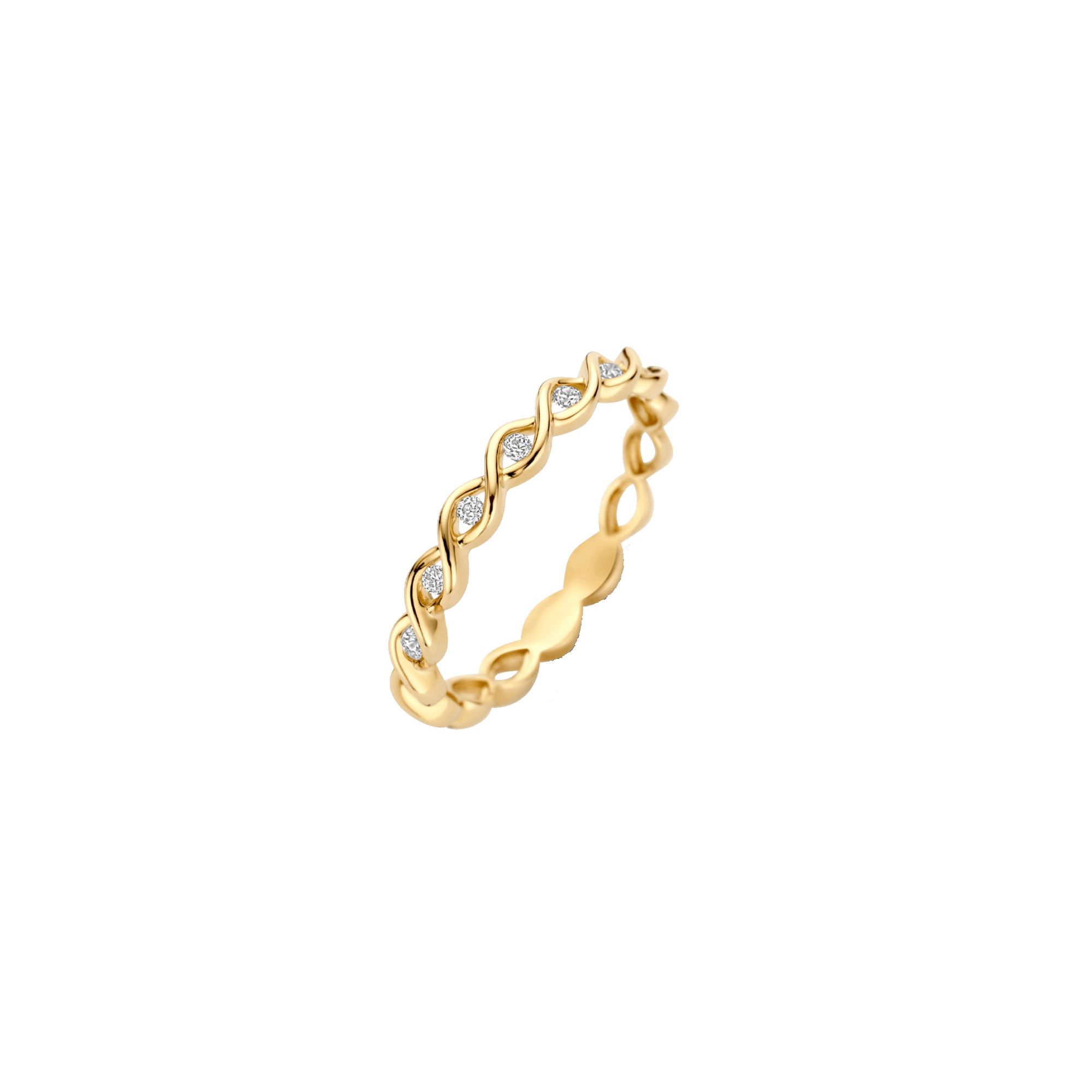 Ring mit geflochtenem Design und Kanalfassung - PERDONA