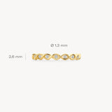 Ring mit geflochtenem Design und Kanalfassung - PERDONA