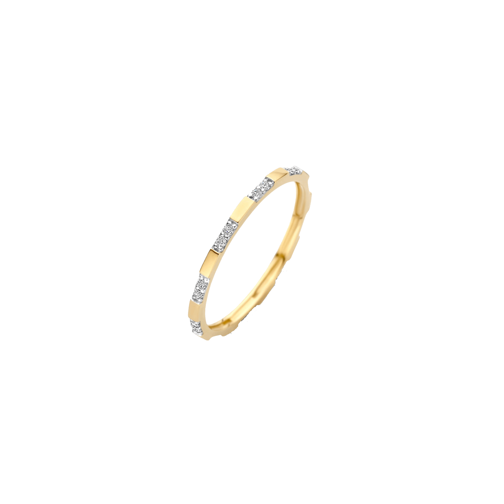 Ring mit unterbrochener Pavé-Fassung - PERDONA