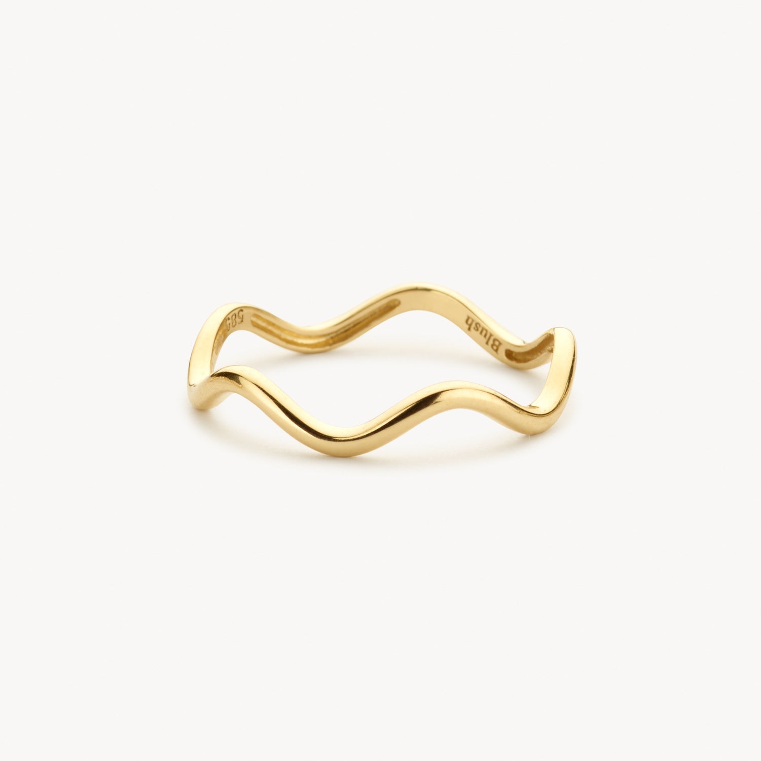 Ring im Wellendesign mit glatter Oberfläche - PERDONA
