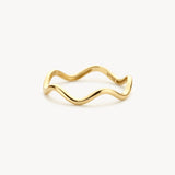 Ring im Wellendesign mit glatter Oberfläche - PERDONA