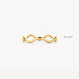 Ring im Wellendesign mit glatter Oberfläche - PERDONA