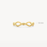Ring im Wellendesign mit Kordeloptik - PERDONA