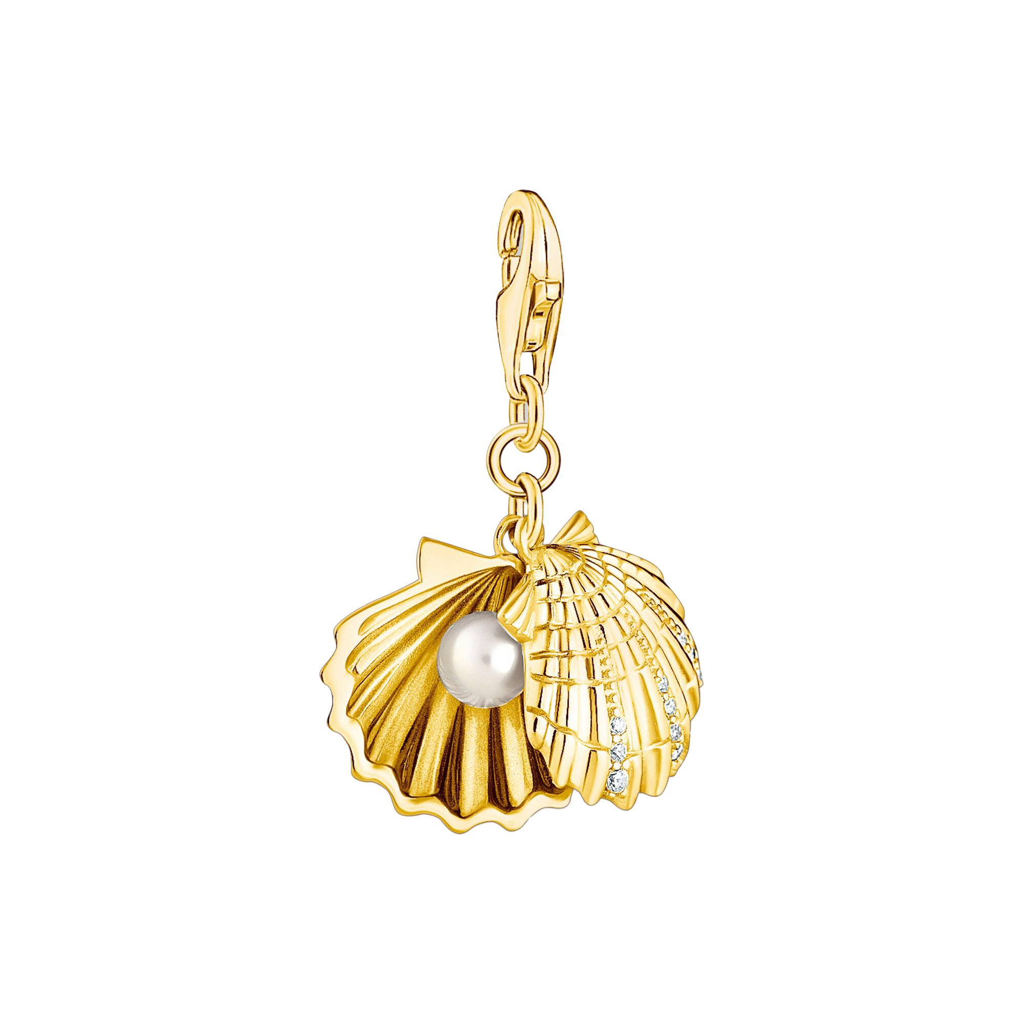 Charm-Anhänger Muschel gold - PERDONA