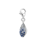 Charm-Anhänger Muschel mit blauen Steinen silber - PERDONA