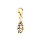 Charm-Anhänger Muschel mit weißen Steinen gold - PERDONA