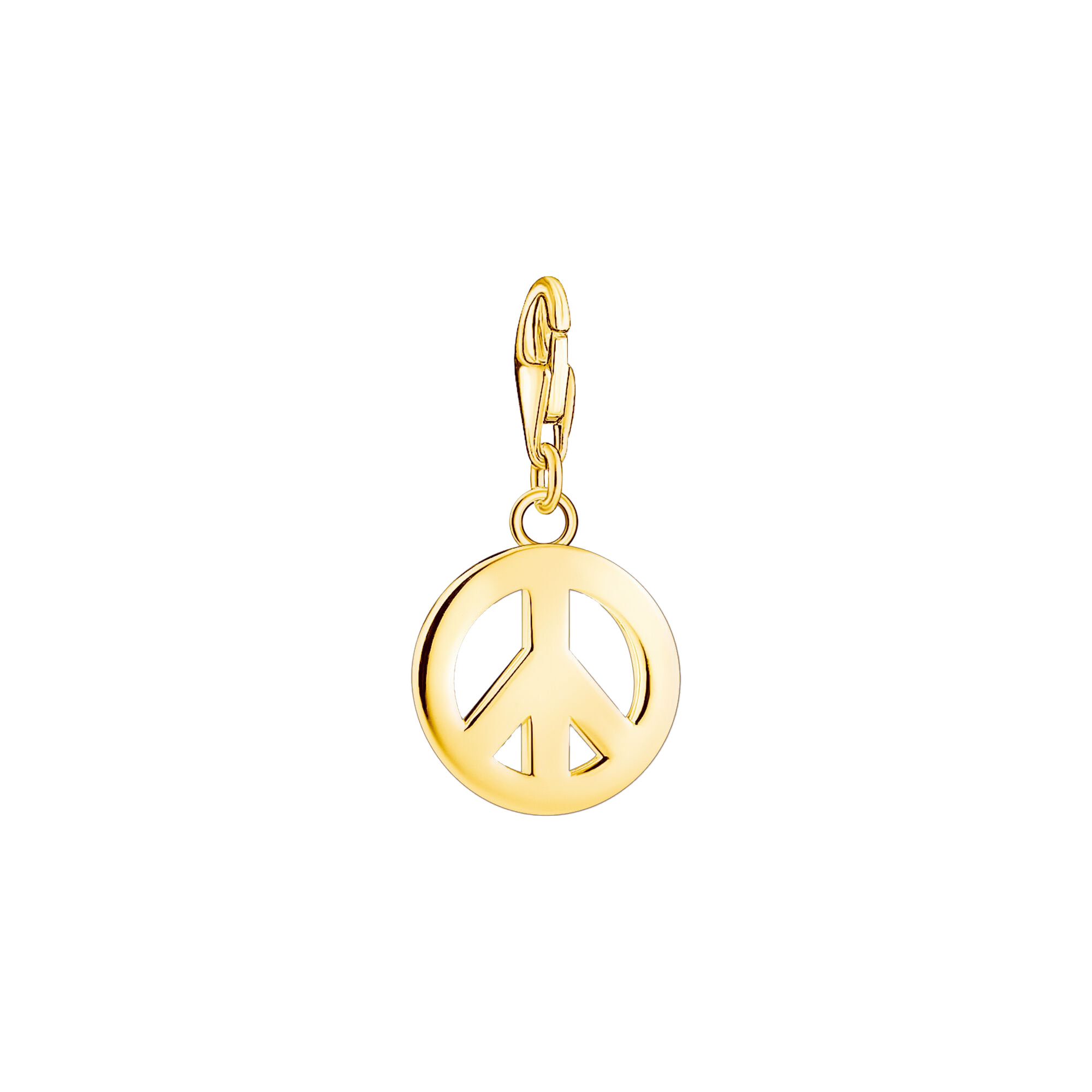 Charm-Anhänger Peace mit bunten Steinen gold - PERDONA