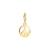 Charm-Anhänger Peace mit bunten Steinen gold - PERDONA