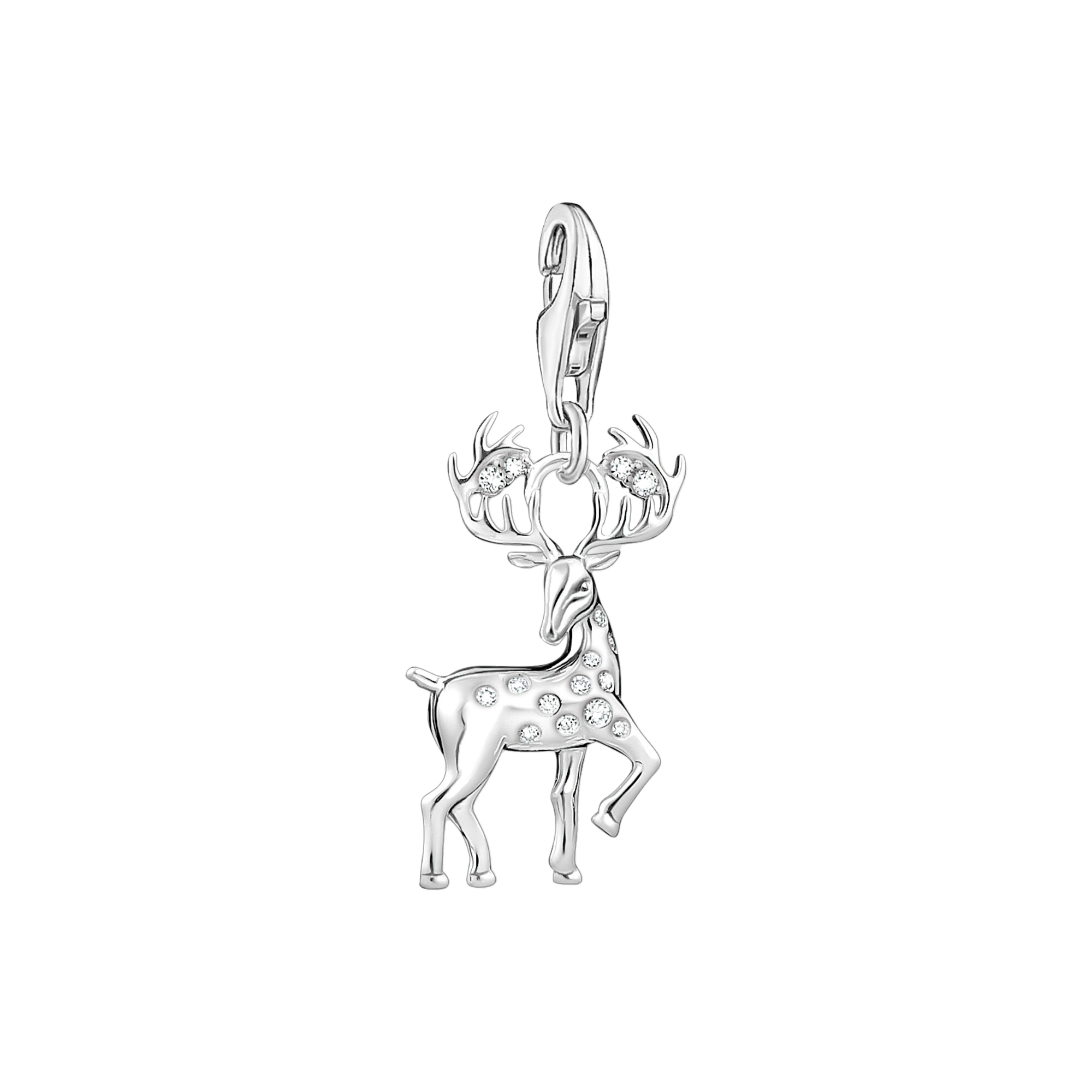 Charm-Anhänger Hirsch silber - PERDONA