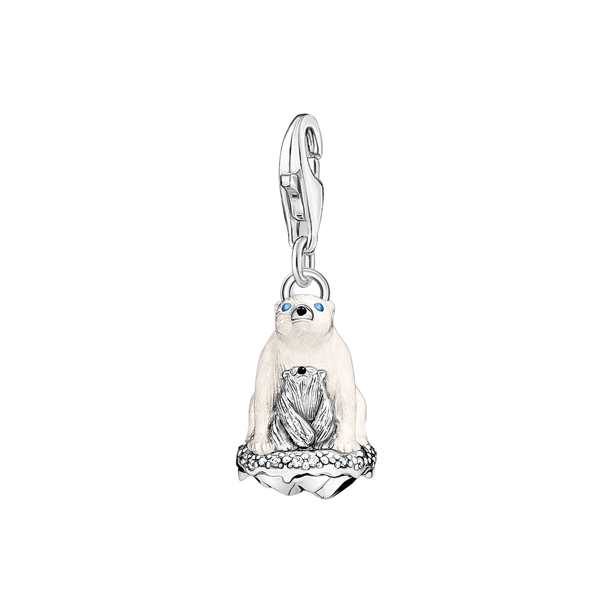 Charm-Anhänger Eisbären silber - PERDONA