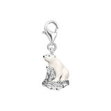 Charm-Anhänger Eisbären silber - PERDONA