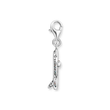 Charm-Anhänger mit buntem Flugzeug Silber - PERDONA