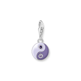 Charm-Anhänger violetter Yin & Yang Silber - PERDONA