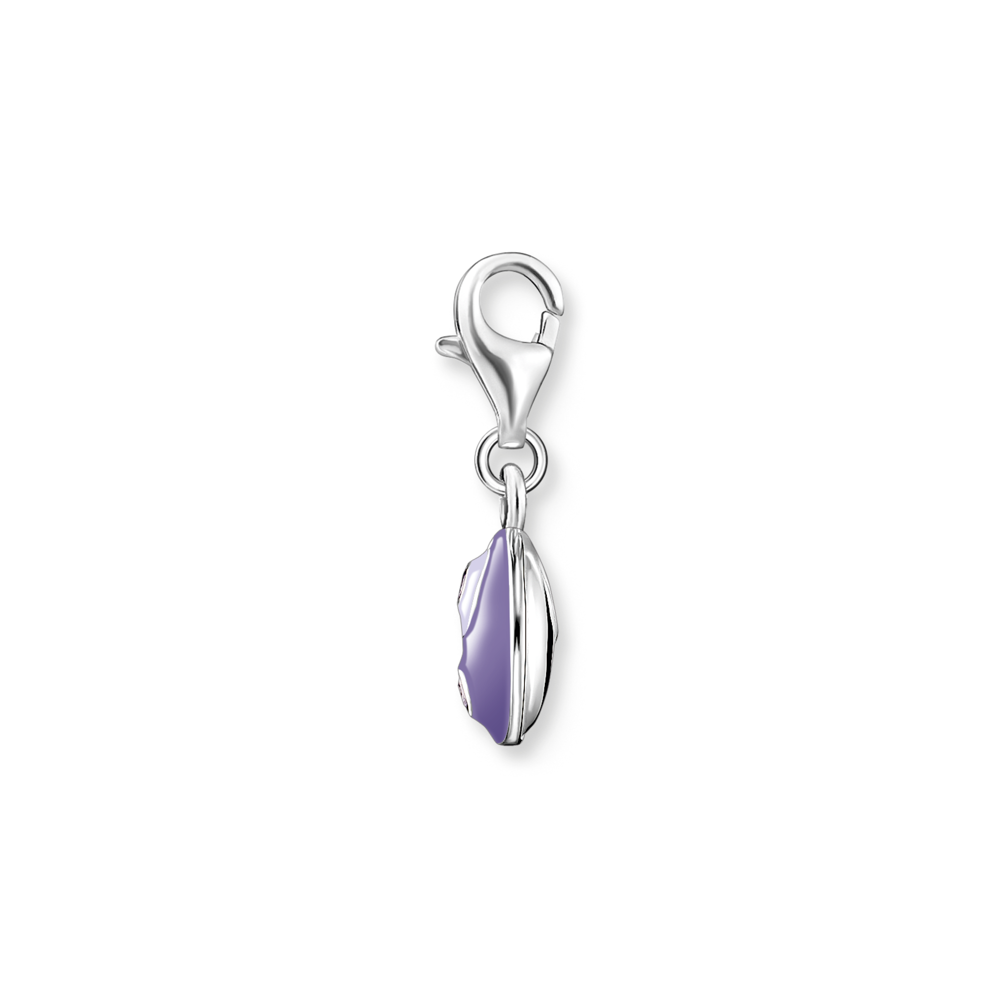 Charm-Anhänger violetter Yin & Yang Silber - PERDONA