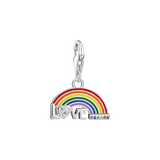 Charm-Anhänger bunter Regenbogen Silber - PERDONA