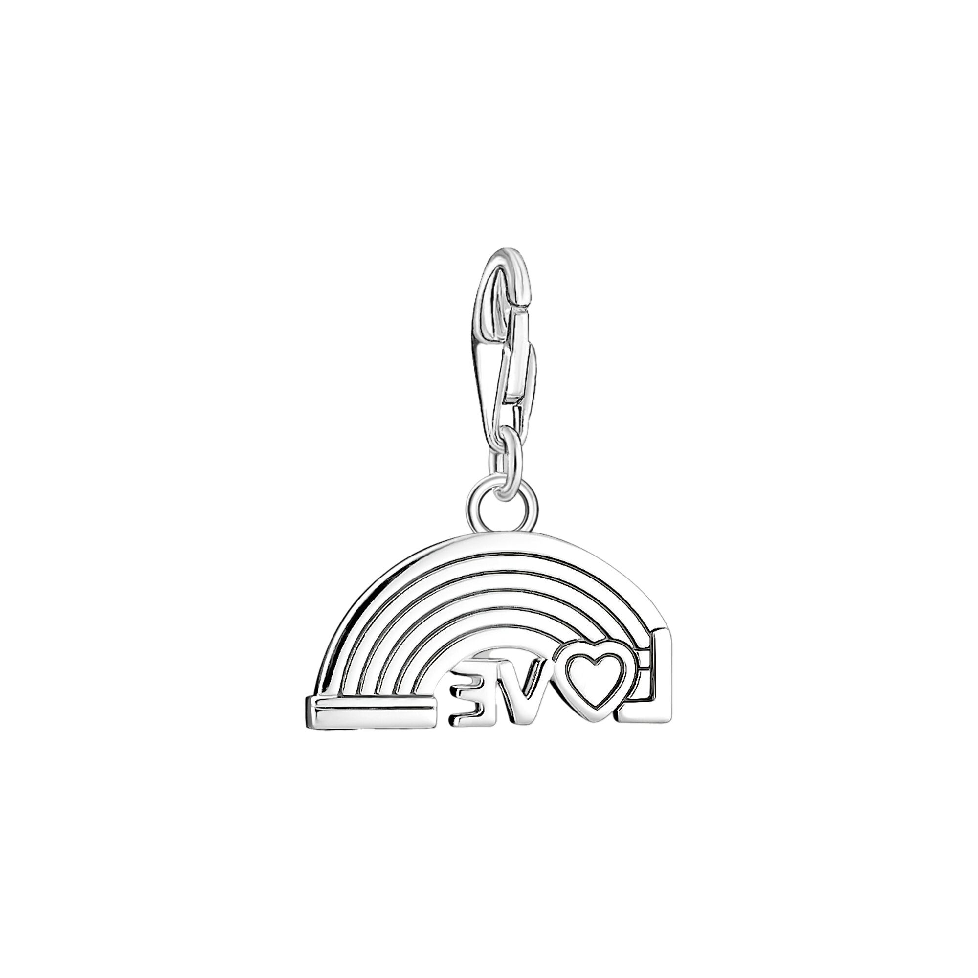 Charm-Anhänger bunter Regenbogen Silber - PERDONA