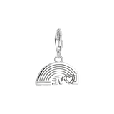 Charm-Anhänger bunter Regenbogen Silber - PERDONA