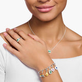 Charm-Anhänger bunter Regenbogen Silber - PERDONA