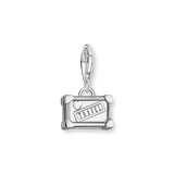 Charm-Anhänger bunter Vintage-Koffer Silber - PERDONA