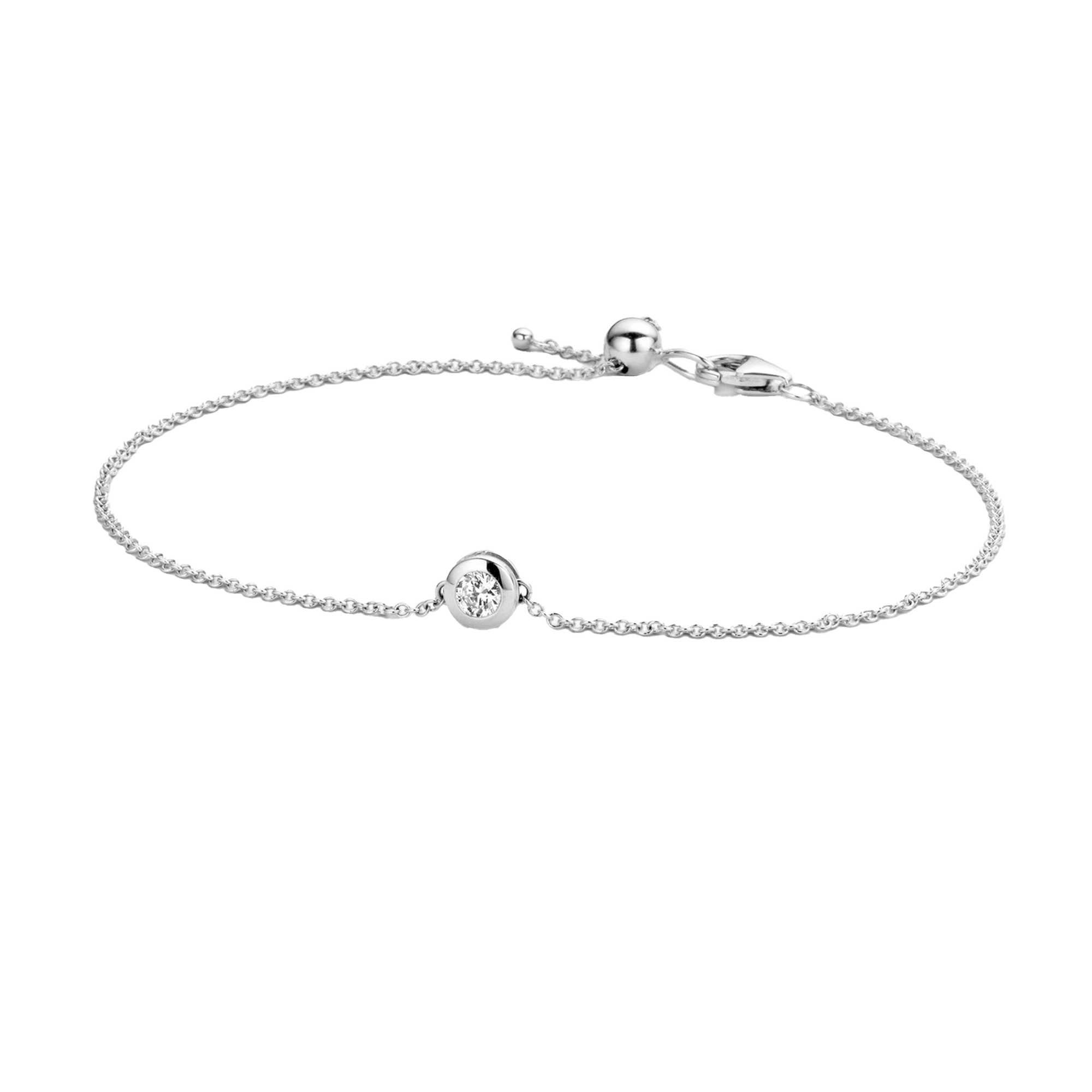 Armband mit Zirkonia in glatter Fassung - PERDONA