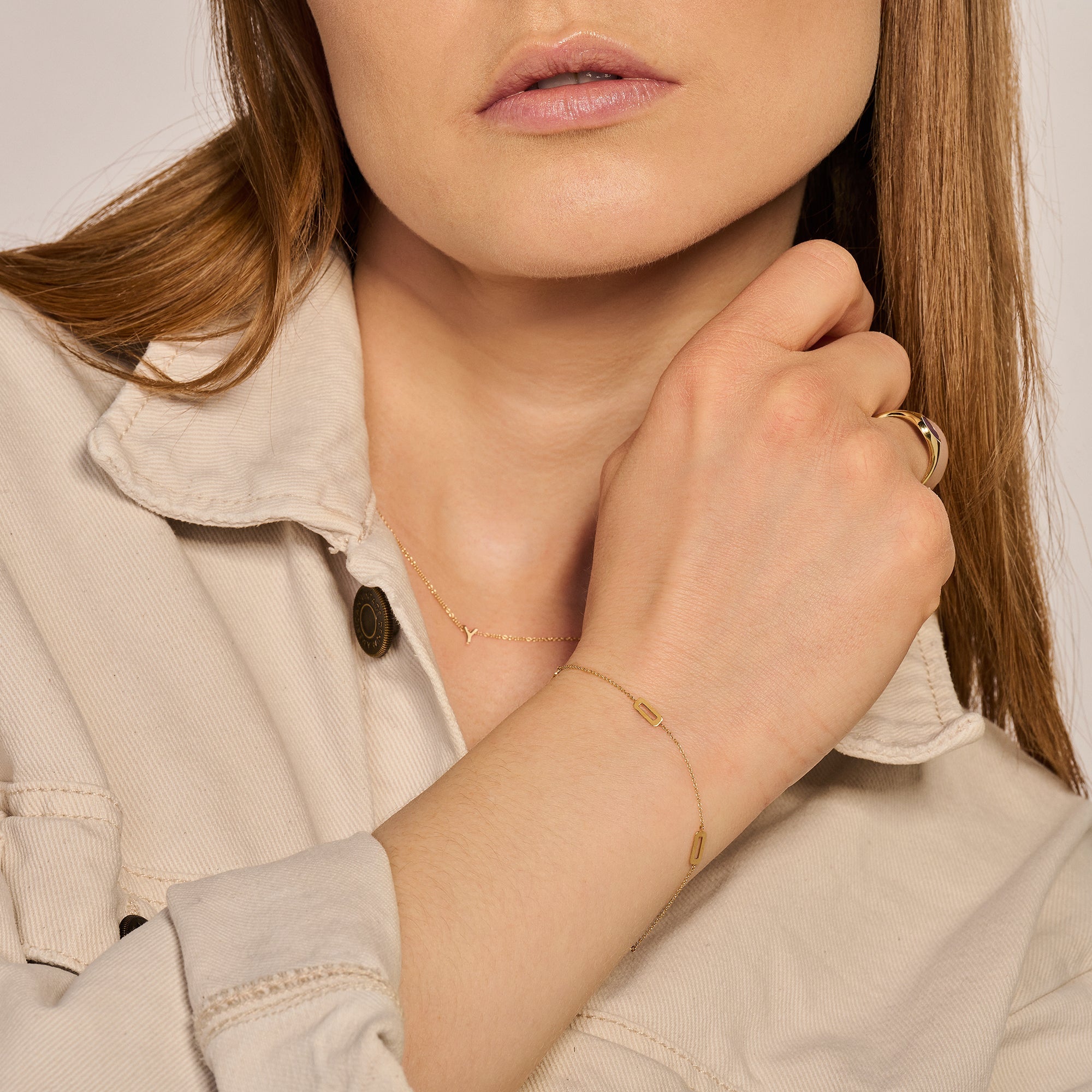 Armband mit flachen Gliederelementen - PERDONA