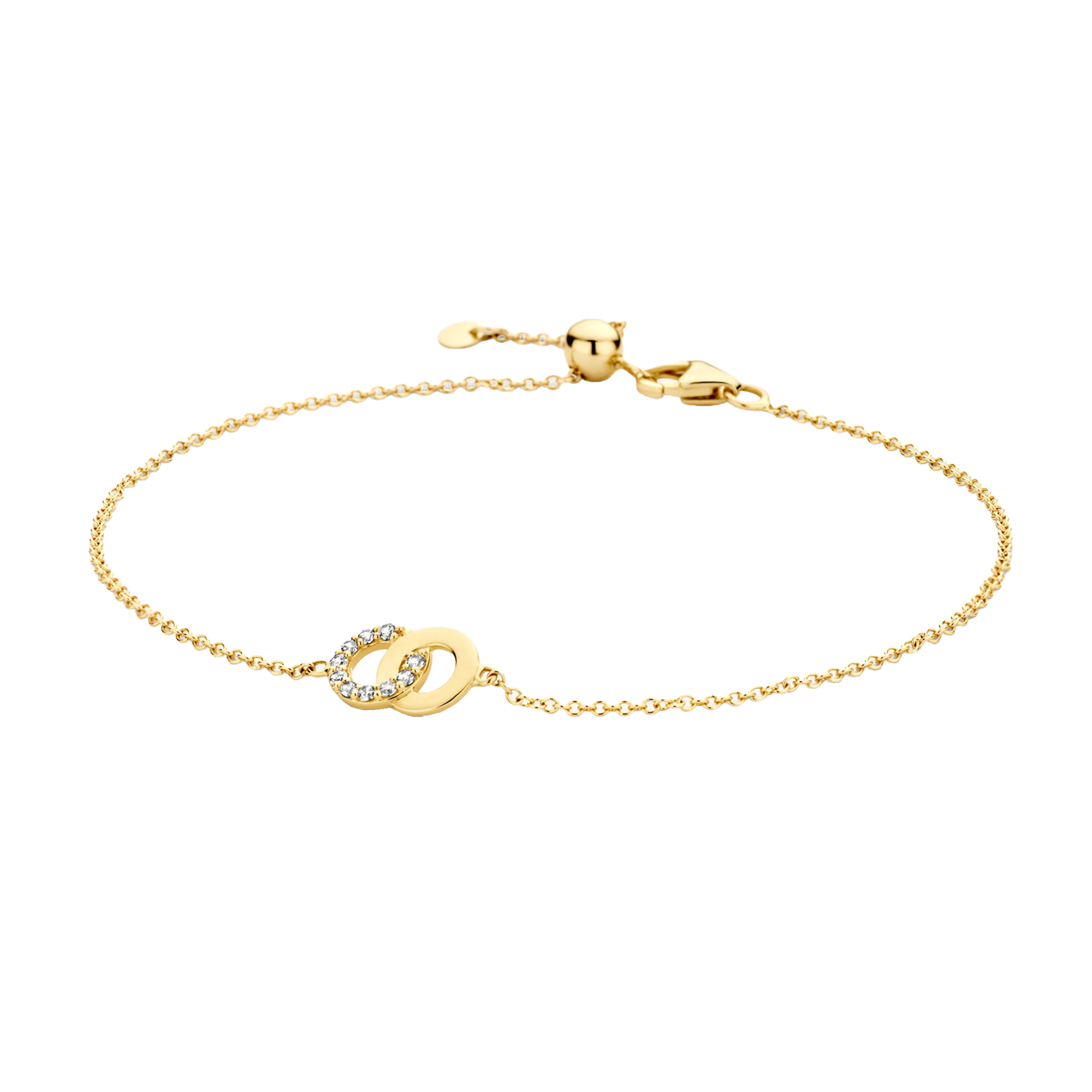 Armband mit zwei verschlungenen Ringen - PERDONA