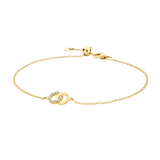 Armband mit zwei verschlungenen Ringen - PERDONA