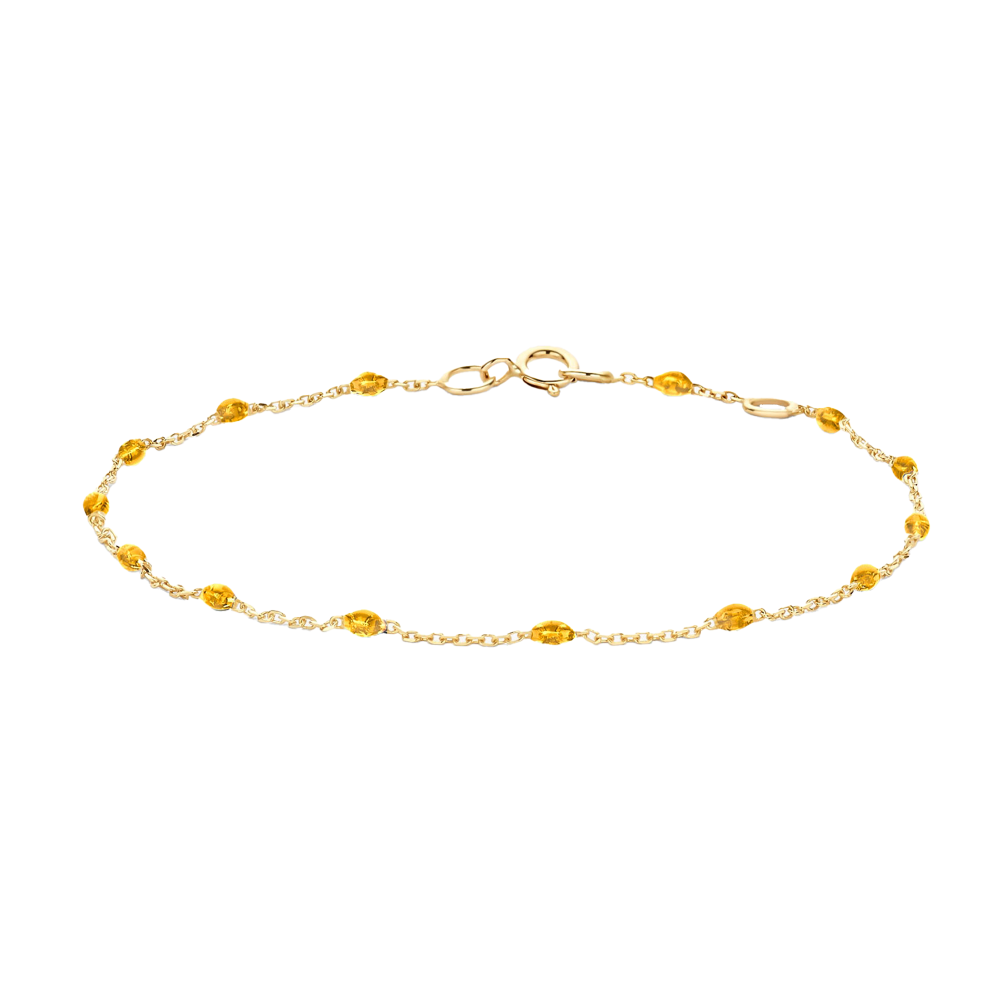 Armband mit karamellfarbenen Kunstharzsteinen - PERDONA