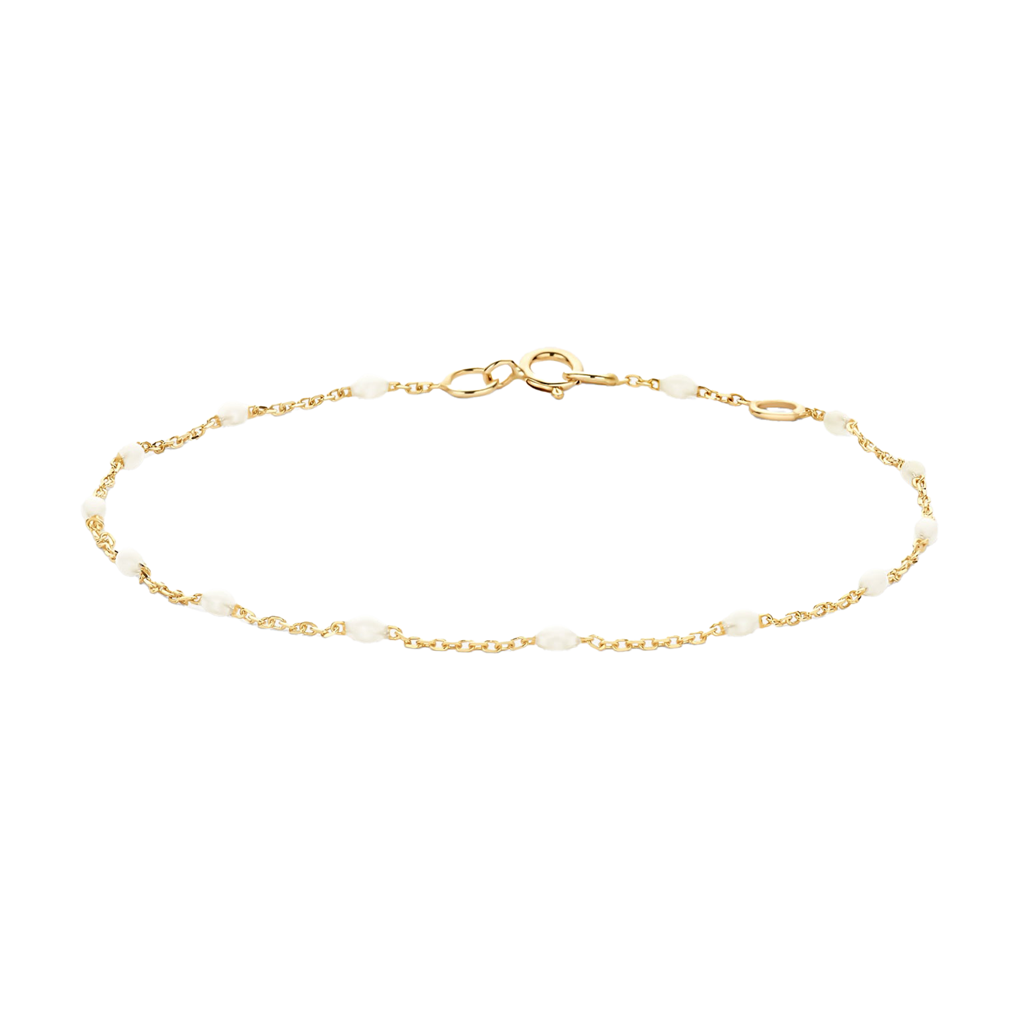 Armband mit weißen Kunstharzsteinen - PERDONA