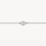 Armband mit Zirkonia in glatter Fassung 585er Weißgold - PERDONA