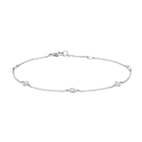Armband mit Zirkonia in glatter Fassung 585er Weißgold - PERDONA