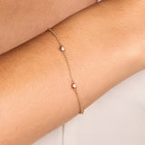 Armband mit Zirkonia in glatter Fassung 585er Gold - PERDONA