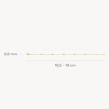 Armband mit Zirkonia in glatter Fassung 585er Gold - PERDONA