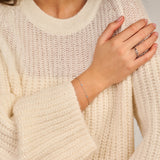 Ring mit Kreis aus Pavé-Zirkonia - PERDONA